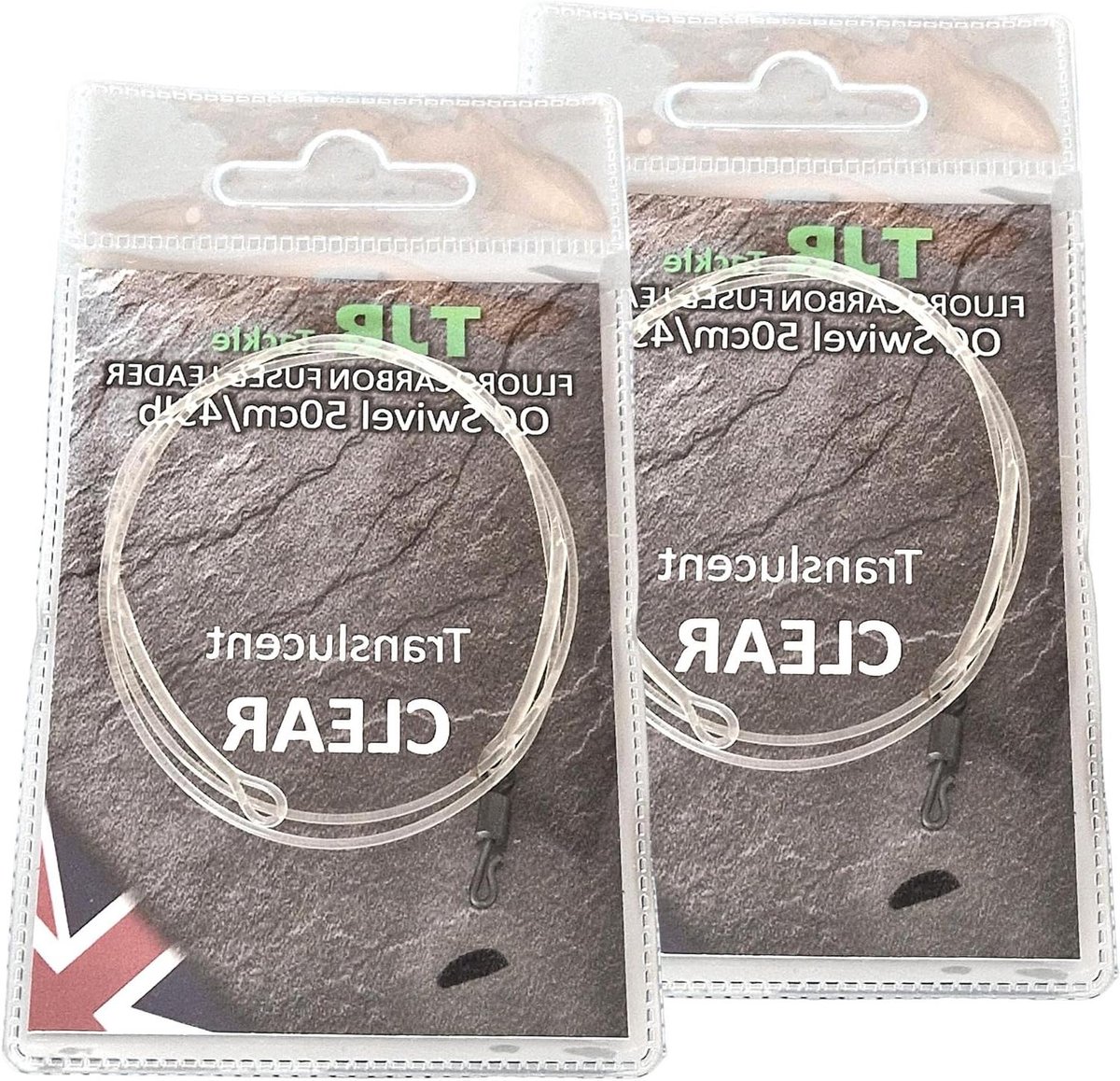 Karper Leaders - Vissnoer Set - Vissen met Haken - Quick Change Wartels - 50cm Lengte - Transparant
