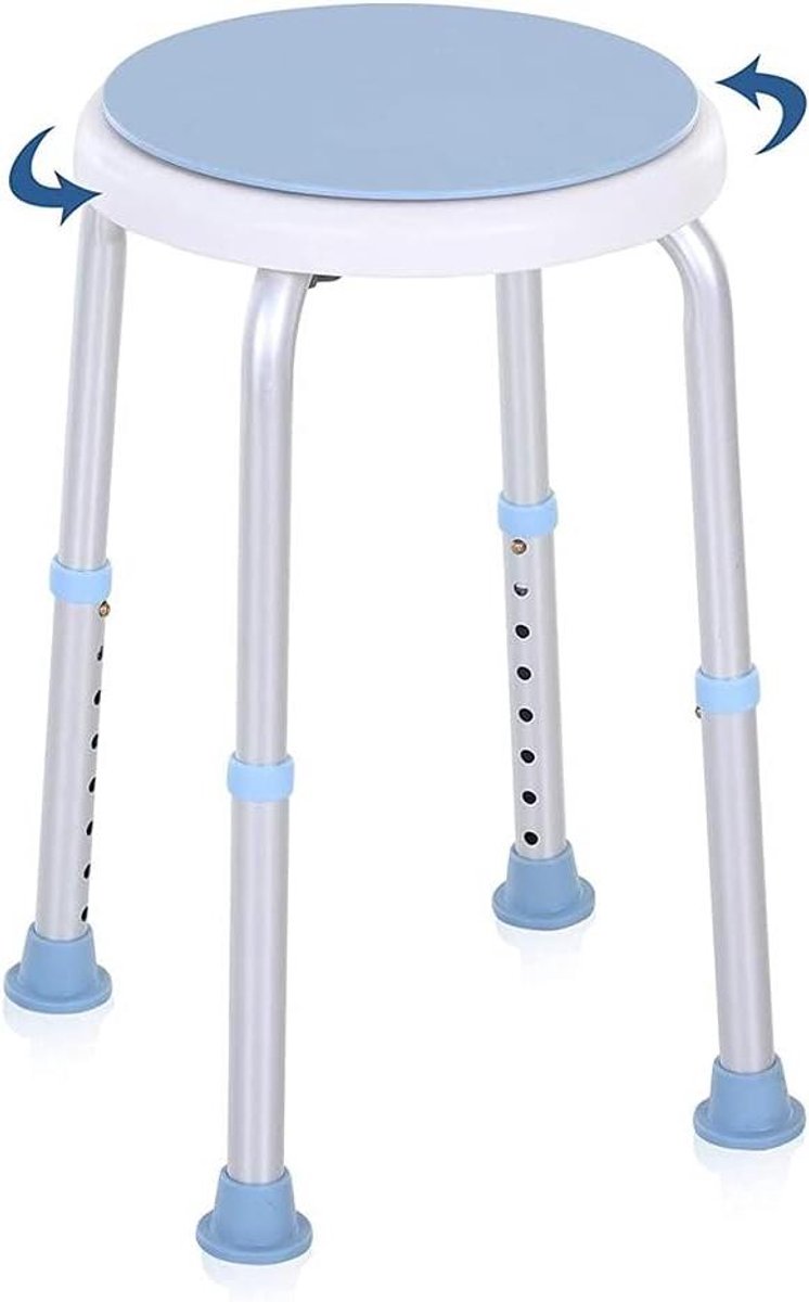 Douchestoel - Badkruk - Veilig Douchen - 360 Graden Draaibaar - 30-33 cm - Wit