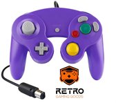 Retro Gaming Goods® - Controller - Paars - Geschikt voor Nintendo Gamecube, Nintendo Wii & Nintendo Wii U