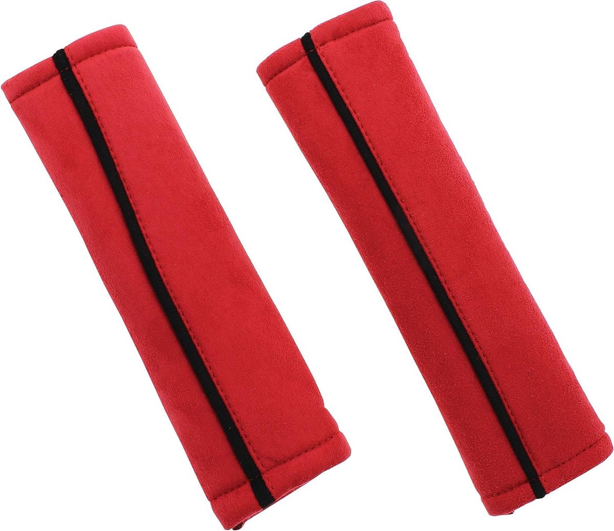 Gordelkussen Auto - Veiligheidskussen - Comfortabel Rijden - Huidvriendelijk Materiaal - 2 stuks - Rood