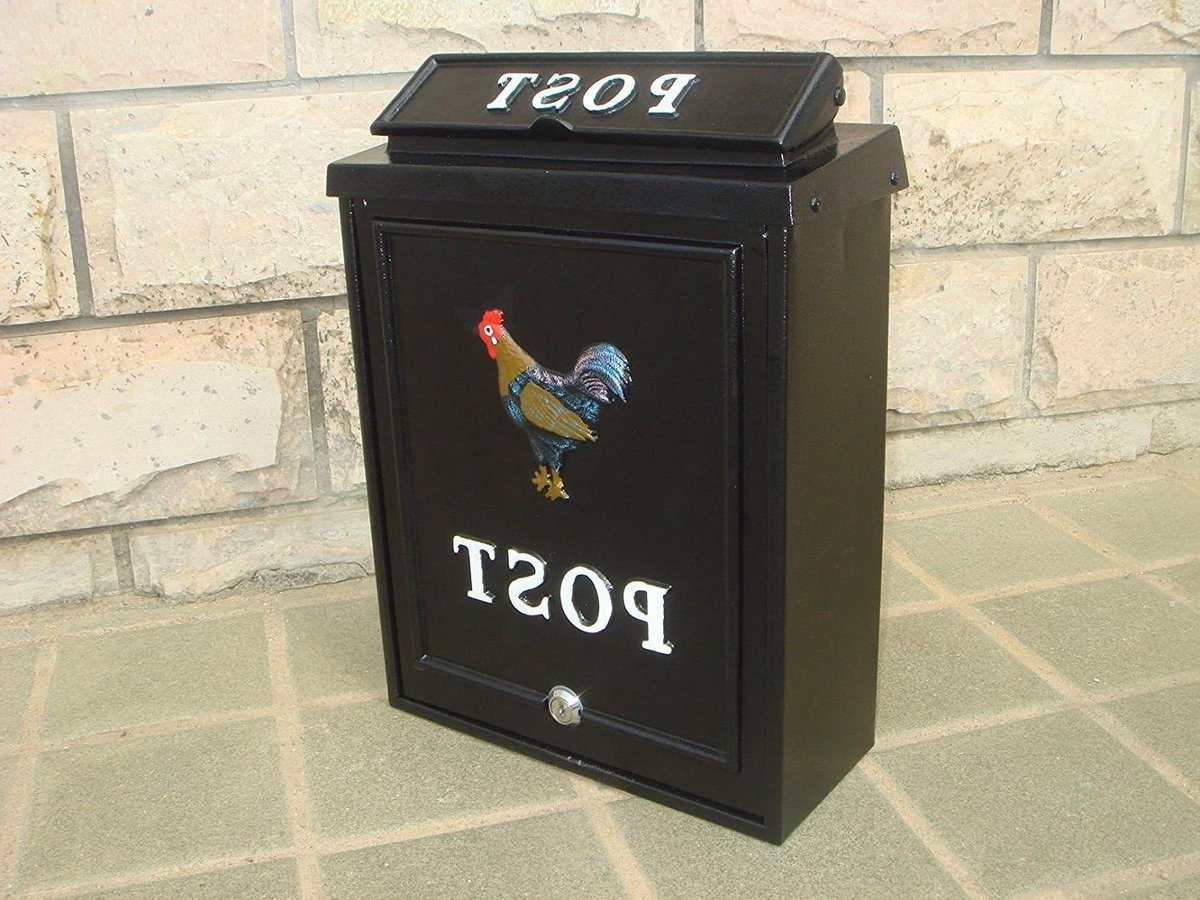 Brievenbus - Postbak - Buitenpost Ontvangen - Gegoten Aluminium - 41 cm Hoog - Zwart