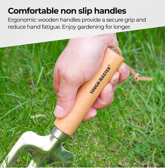 5-Delige Tuin Spullen Set - Handgereedschap met Houten Handgrepen voor Planten en Tuinieren van Merkloos	 — afbeelding 2