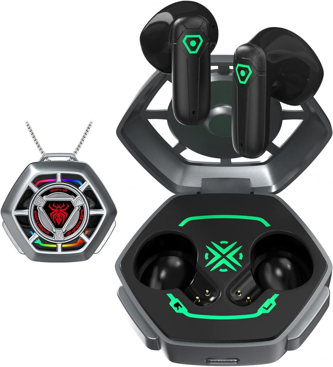 Draadloze Oordopjes - Bluetooth Oordopjes - Muziek Luisteren - Technisch Draaitafel Ontwerp - 20 Uur Speeltijd - Rood