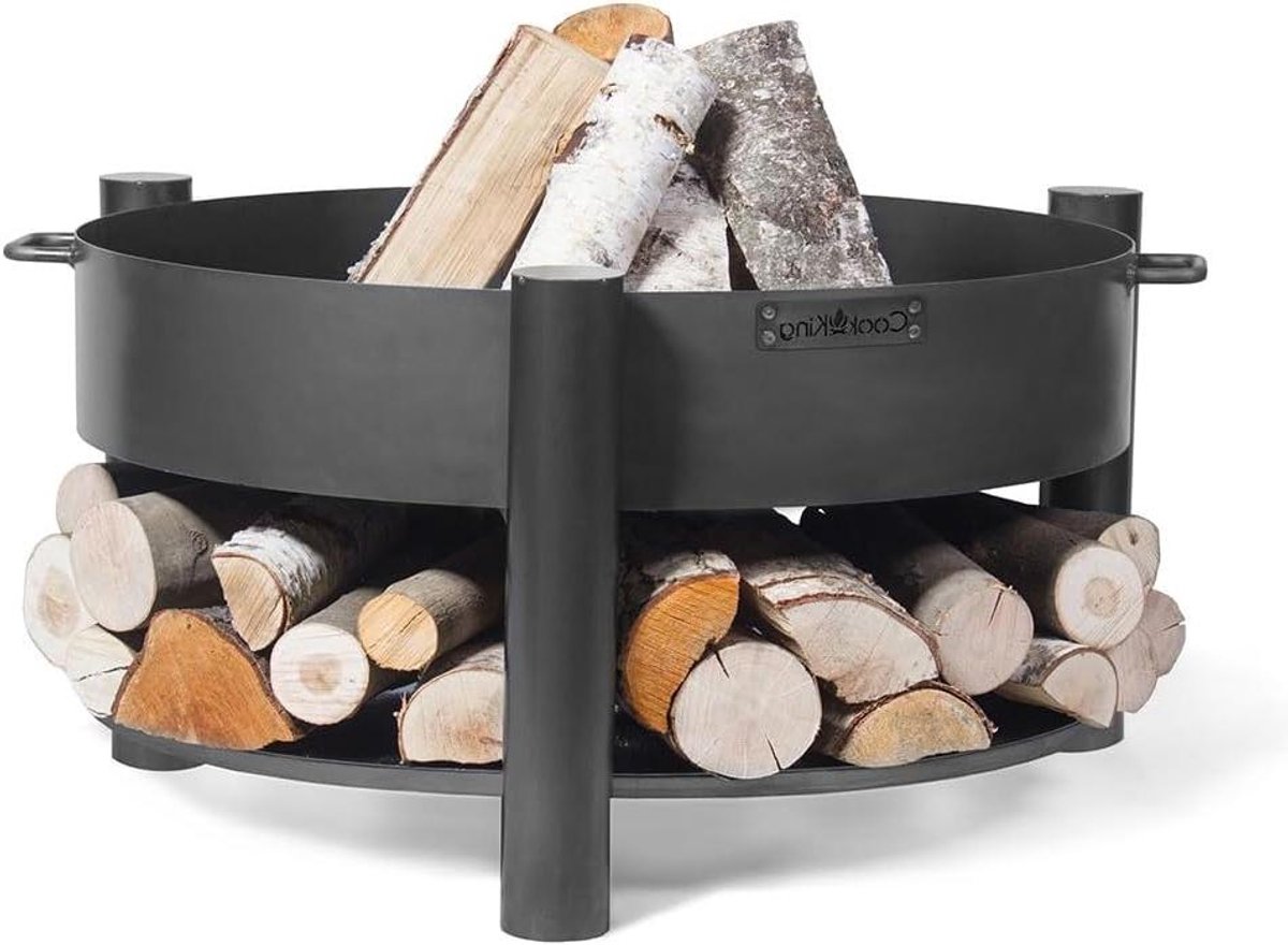 Vuurschaal Tuin - Kampvuur Schaal - Buiten Koken - Windbestendig Ontwerp - 80 cm - Staal