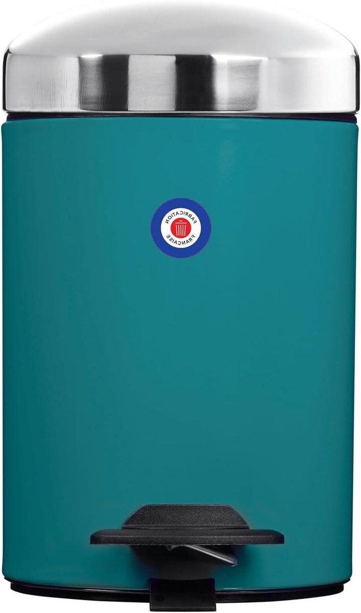 Afvalemmer met Pedaal - Prullenbak Badkamer - Afval Scheiden - Gepoedercoat Staal - 3 liter - Bonny
