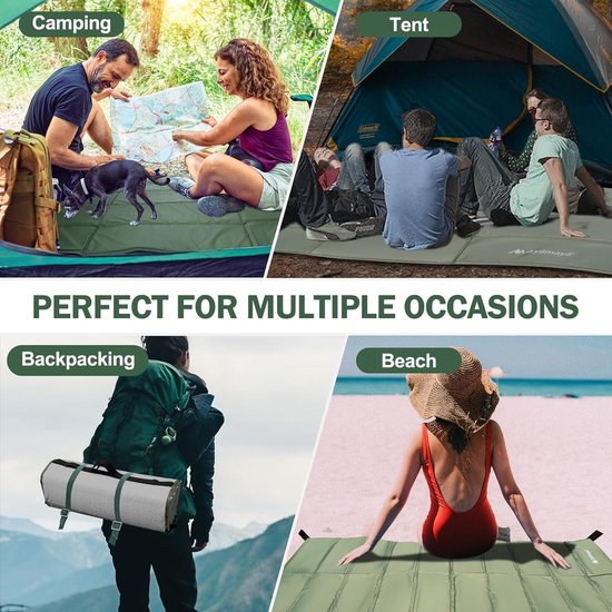 Opvouwbare Campingmatras Isolatiemat Lichtgewicht en Waterdicht — afbeelding 5
