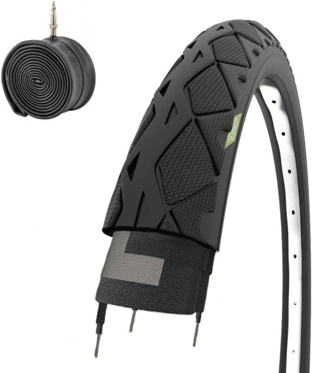 Fietsbanden met binnenband - Banden set Wiel set - Fietsen onderhouden - Slick profiel - 26 x 150 inch - Zwart
