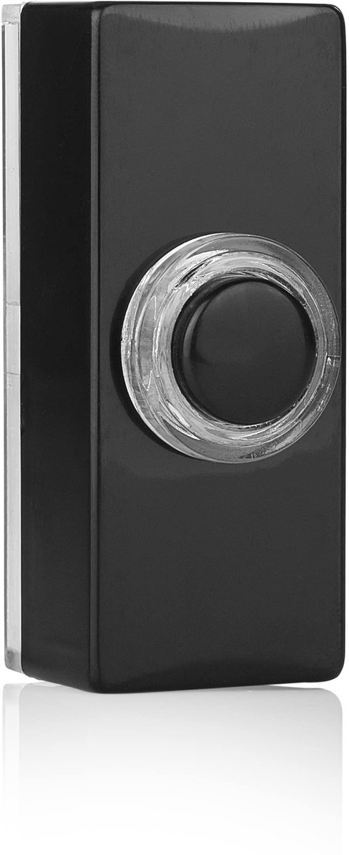 DBW-22012 universele belknop, met achtergrondverlichting, tweezijdig, zwart