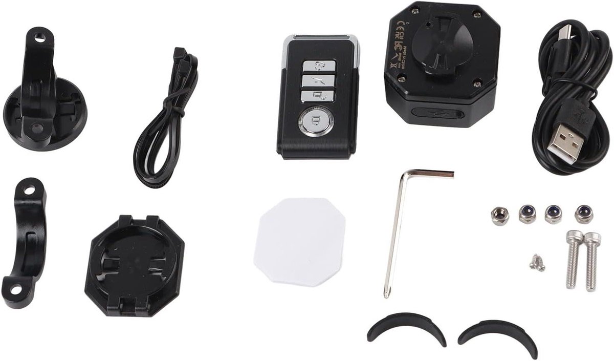 Fietsalarm - Diefstalbeveiliging - Voertuig Beveiligen - 110 dB Geluid - USB-C Oplaadbaar - Zwart