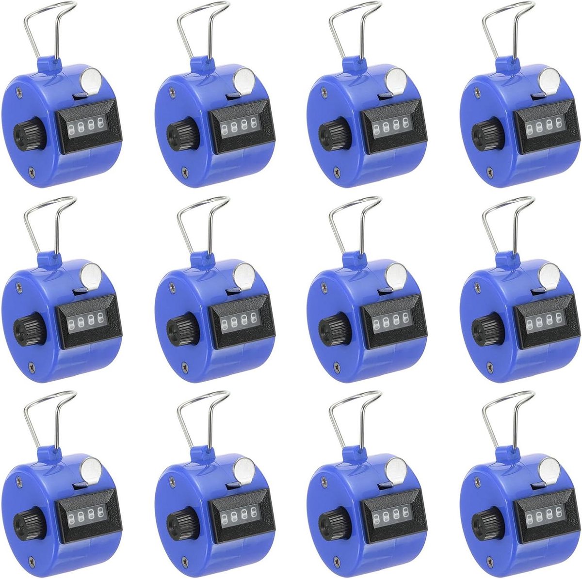 Clicker Teller - Handteller Tellen - Data Statistieken - Mechanische Precisie - 55 x 43 cm - Blauw