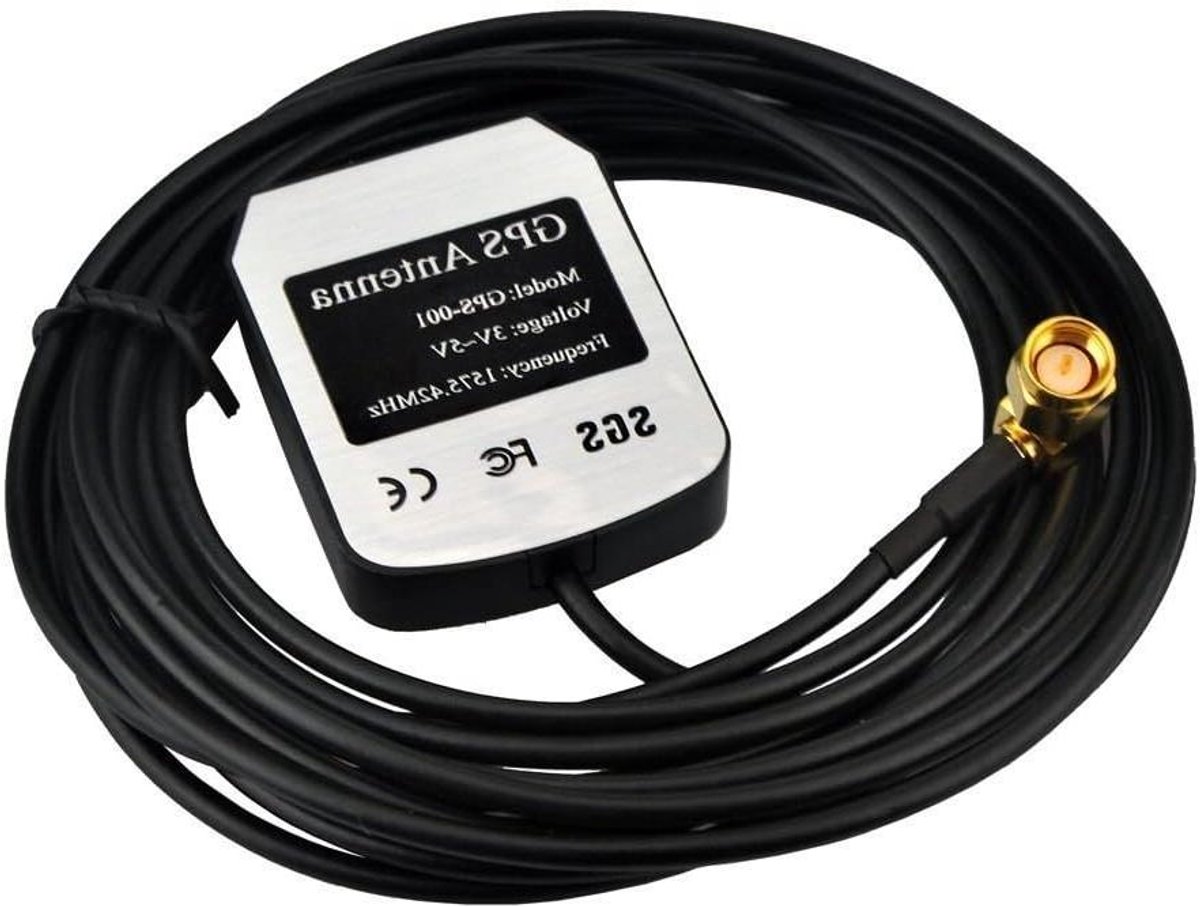 GPS Beidou Antenne - Externe Antenne - Signaal Verbeteren - Actieve Versterking - 3 meter - Zwart