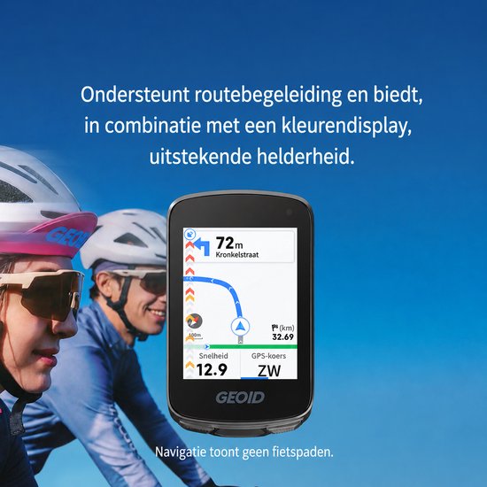 Rolu Fietsnavigatie - Fiets GPS - Fietscomputer - 2.8 Inch - ANT+ - Wi-Fi - Bluetooth - Strava - 25 Uur Batterijduur - IPX7 - Draadloos van rolu — afbeelding 2