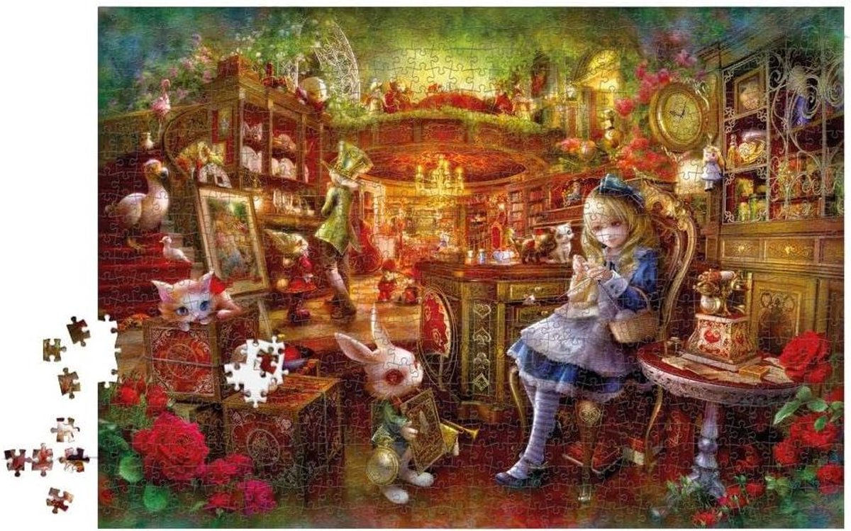 1000 Stukjes Puzzel Volwassenen Donkere Fantasie Bibliotheek Kunst Bibliotheekthema