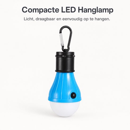 BOTC LED Campinglamp Set 4 Stuks - Kampeerlamp op Batterijen - Waterbestendige Campinglantaarn - Dimbaar - Tentlamp - Noodverlichting voor Camping & Stroomuitval - Zwart — afbeelding 3