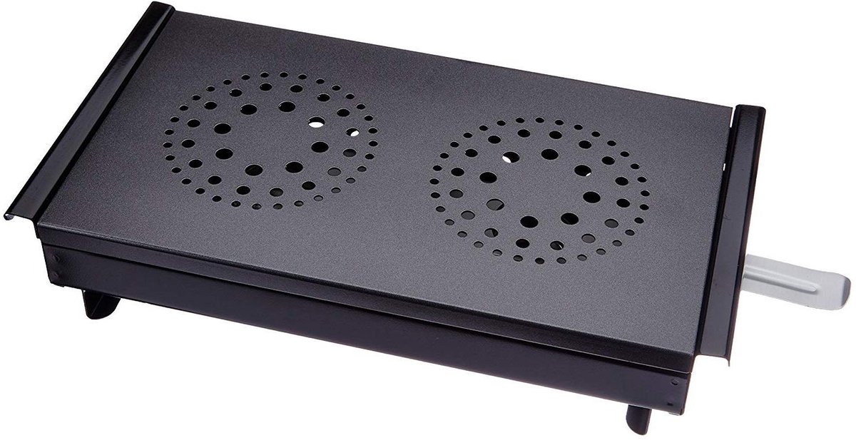 Warmteplaat Gerechten - Kaarsenwarmer Tafel - Maaltijden Warm Houden - Functioneel Ontwerp - 34 x 19 x 9 cm - Zwart
