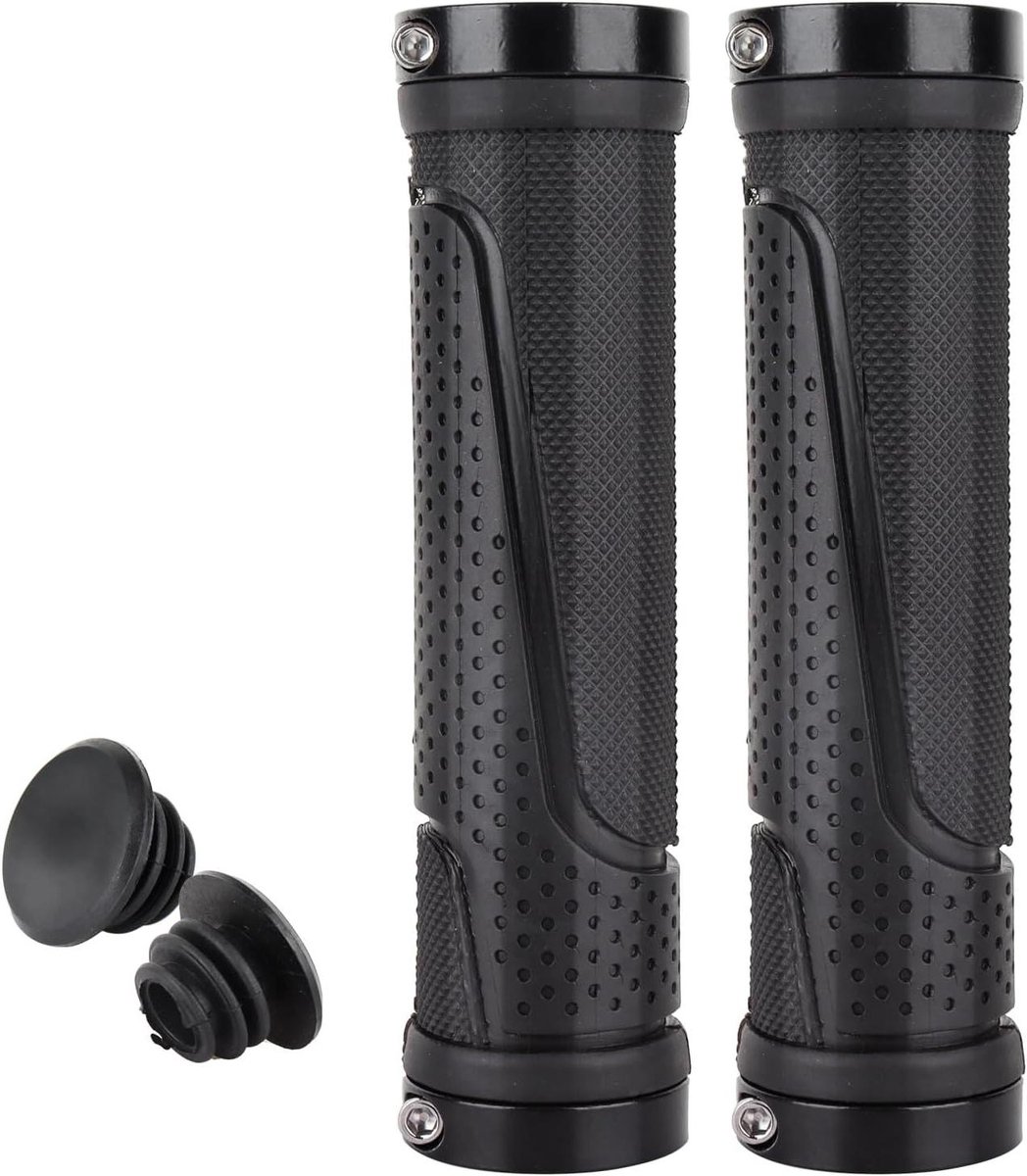 Fiets Stuurgrepen - Handvatten Fiets - Comfortabel Fietsen - Ergonomisch Antislip - 130 mm lengte - Zwart