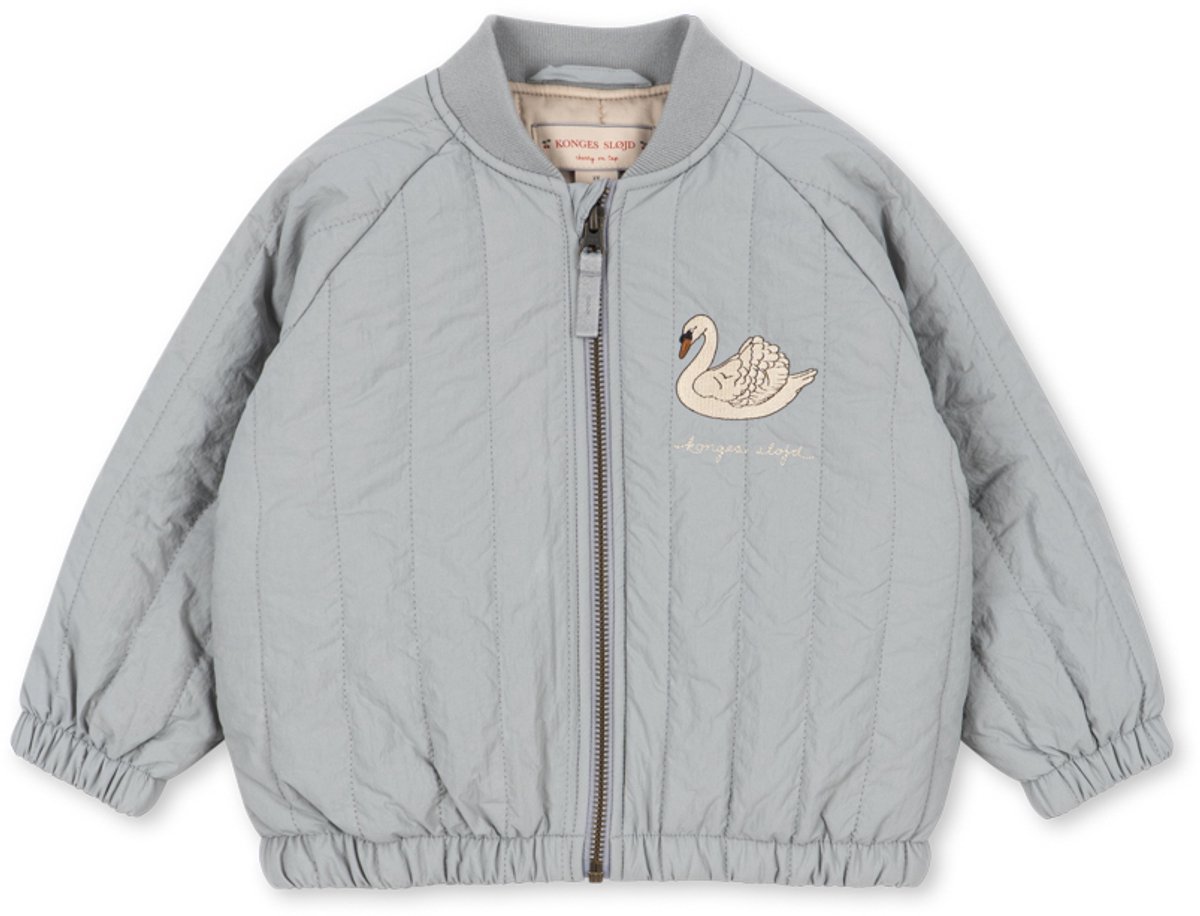 Konges Sløjd - Juno Bomber Jack maat 7-8Y (122-128) - Sleet Swan-Zwaan print