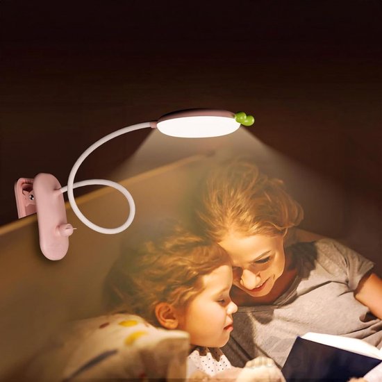 CRLYN® Bureaulamp Kinderkamer - Bureaulamp Roze - Tafellamp Kinderkamer - Wit — afbeelding 3