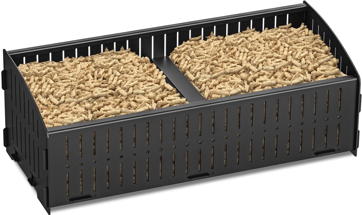 Mand voor houtkachel, mand voor pelletbrander, pelletbrandmand, 48 x 20 x 17 cm, 5 kg, in de houtkachel of in de open haard, Pellet Basket