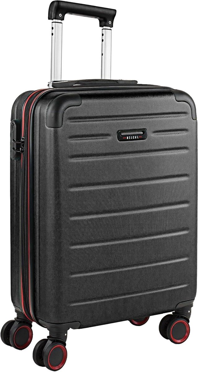Reiskoffer - Handbagage Koffer - Korte Trips - Lichtgewicht ABS - 55x40x20 cm - Zwart