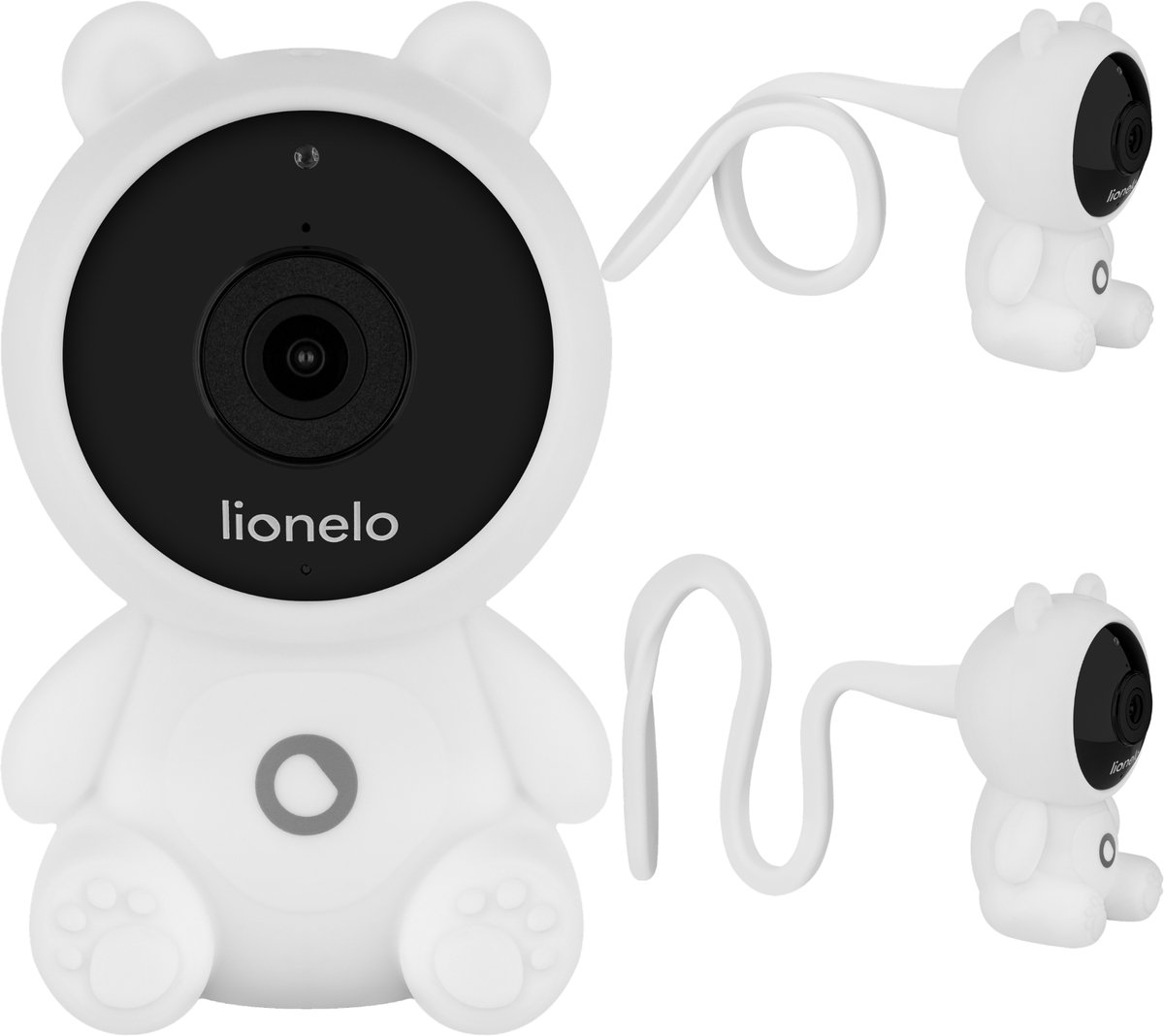 Lionelo Babyline Smart 2.0 Babyfoon met Camera in Schattige Berenbehuizing - Slimme Babycamera Full HD 1080p - Wifi & App Bediening - Bewegings- & Huildetectie - Nachtzicht - Tweerichtingsaudio - Temperatuursensor - MicroSD 128 GB