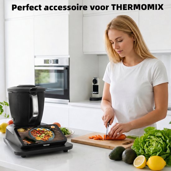 Schuifplank Voor Keukenmachine - Met Wielen - Beschermt Werkblad - Zwart — afbeelding 5