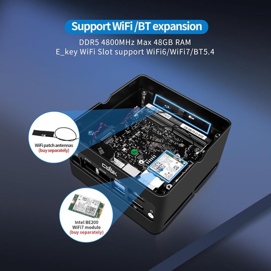 Mini PC Pocket NAS - Compacte Server Computer - Data Opslag Thuis - Vier M.2 NVMe Slots van MINI — afbeelding 2