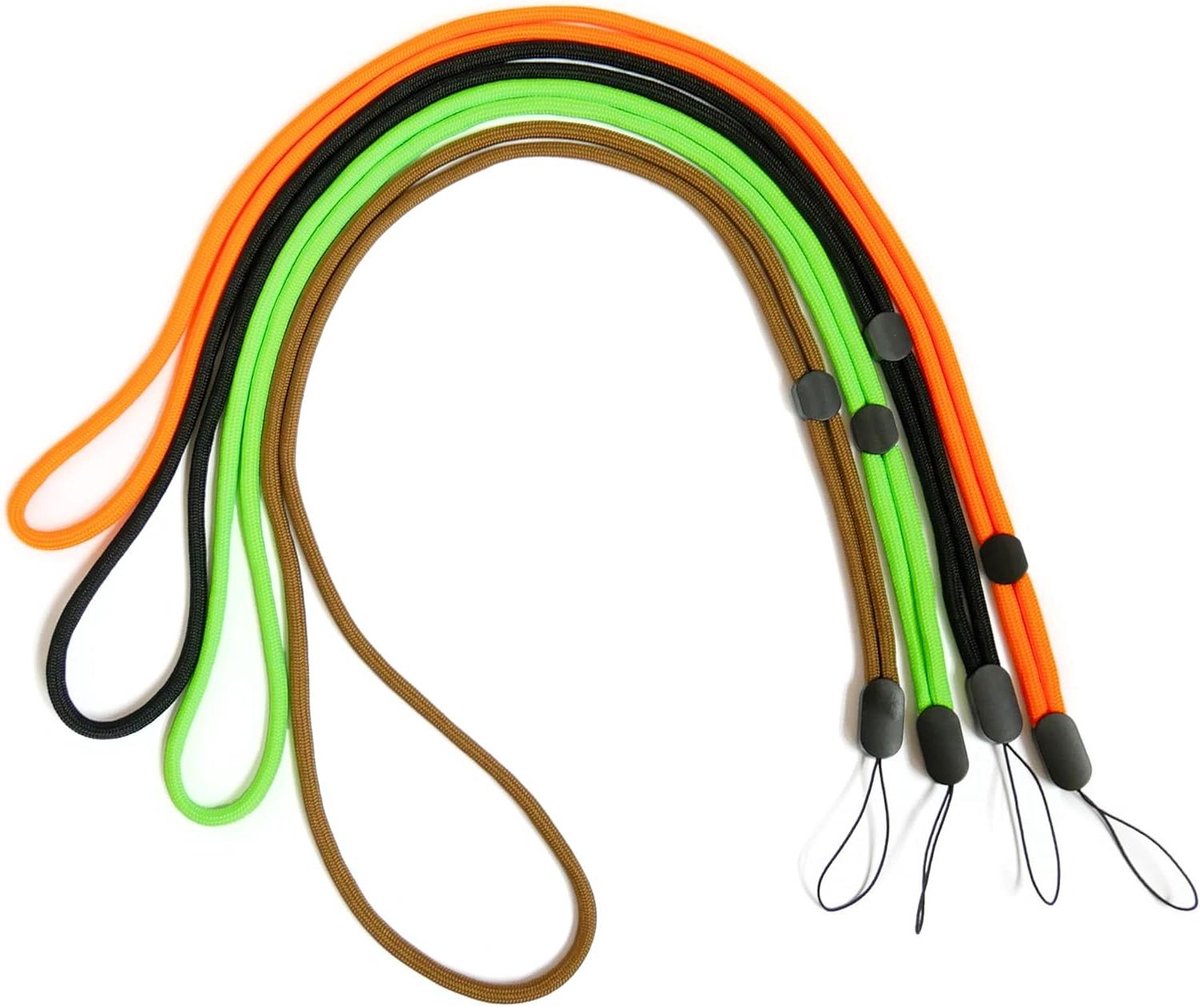 Draagband set - Omhangband schouderband - Voorwerpen dragen - Verstelbaar en comfortabel - 4 stuks - Zwart kaki neongroen neon-oranje