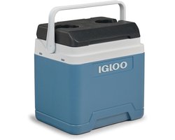 IGLOO 24L Koelbox – Passieve Koelbox Zonder Stroom – Lichtgewicht en Stevig – Met Handgreep – Voor Camping, Picknick, Werk en Outdoor – Blauw