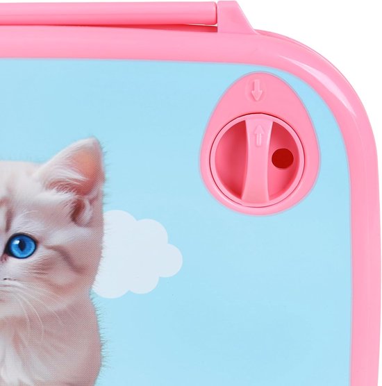 Ontbijtbox Katje - Broodtrommel Kinderen - Lunch Meenemen - Dubbele Slot - 18 x 13 x 6 cm - Roze — afbeelding 4