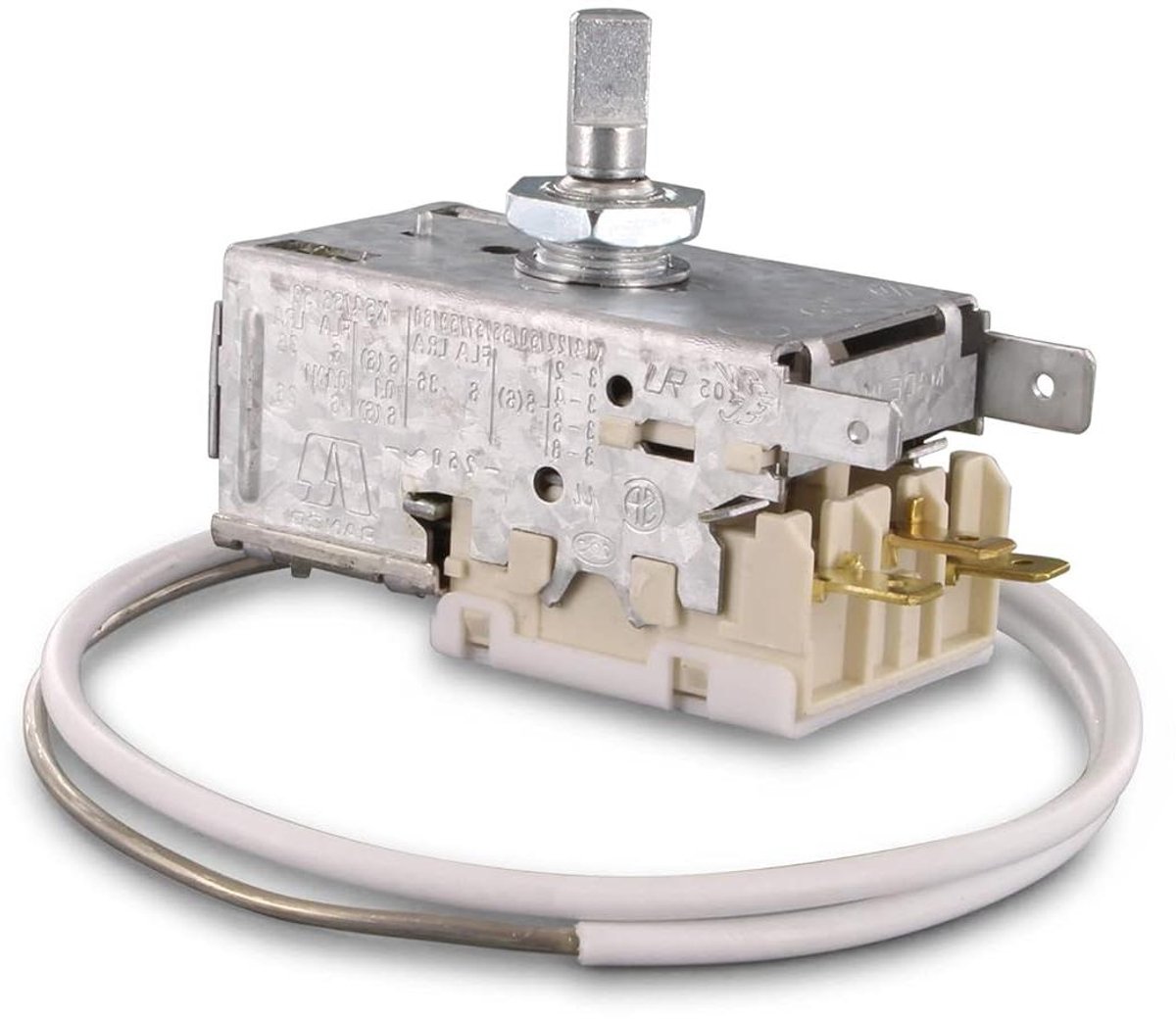 Koelkastthermostaat - Temperatuurregelaar Koelunit - Koelkast Temperatuur Instellen - 510 mm Capillaire Buis - 3 x 48 mm AMP
