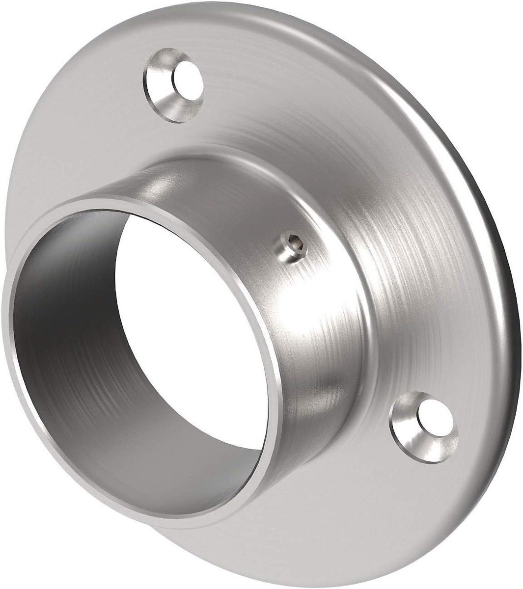 Roestvrij staal buisverbinder - Leuning connector boog - Trapleuning monteren - Wandanker model - 424x20 mm - Zilver