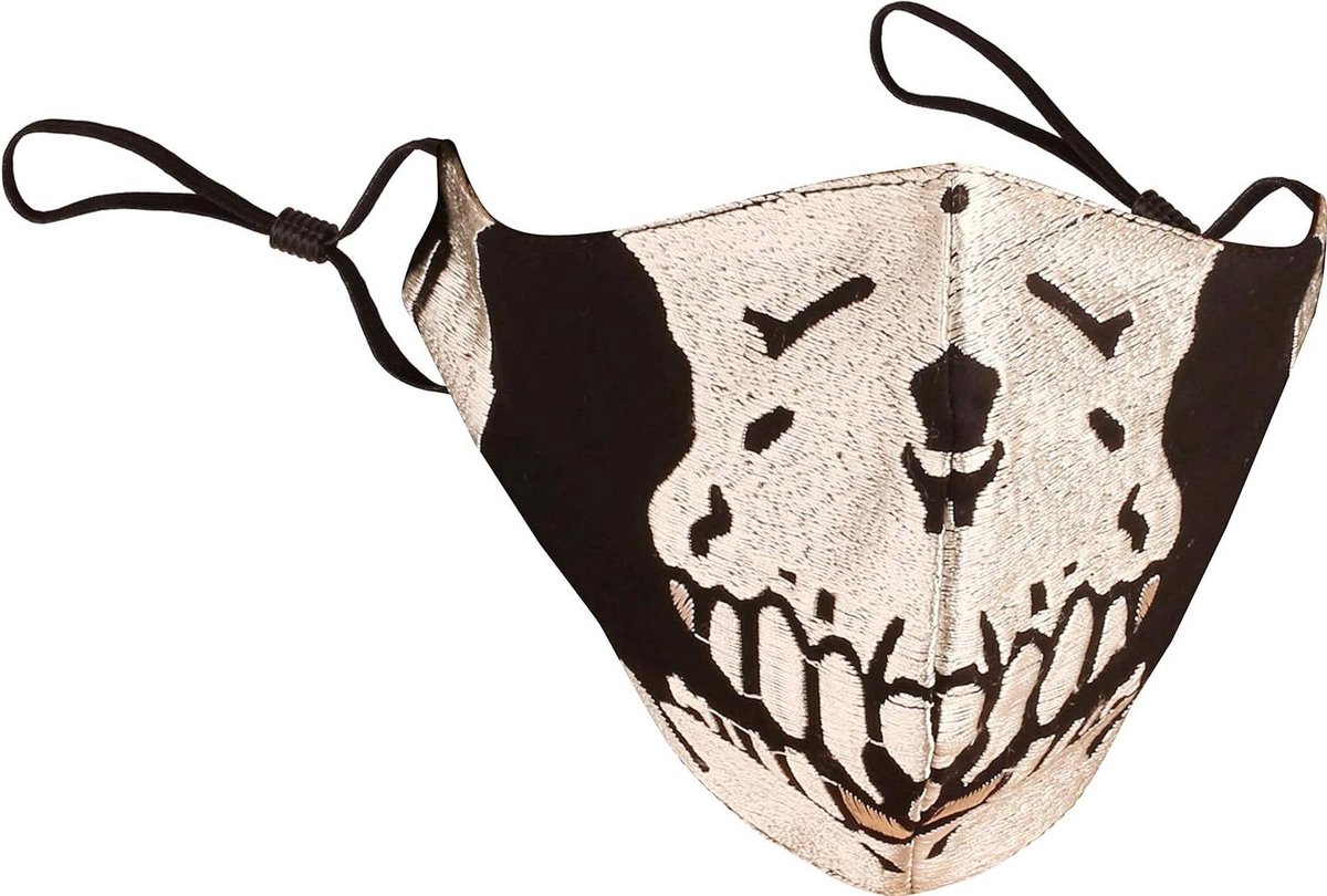 Gezichtsmasker Katoen - Stofmasker Herbruikbaar - Dagelijkse Bescherming - Drievoudige Laag - Groot Formaat - Zwart