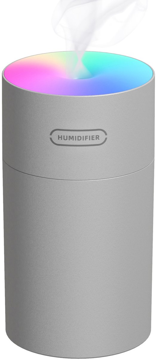 Kleine nano-nevel luchtbevochtiger voor de slaapkamer, 270 ml kleine luchtbevochtiger, draagbare luchtbevochtiger, LED-luchtbevochtiger met nachtlampje, USB luchtbevochtiger, stille bureau luchtbevochtiger