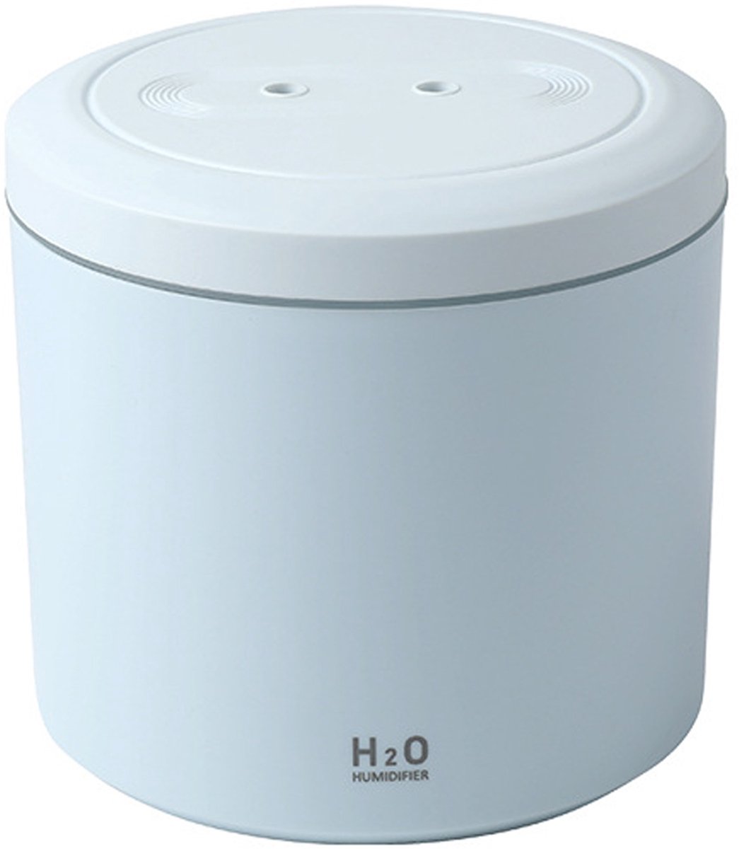 Draagbare mini-luchtbevochtiger, 2000 ml bureau-luchtbevochtiger met hoge nevelbevochtiging en dubbel mondstuk, USB persoonlijke bureau-luchtbevochtiger voor kantoor en thuis, 2 liter stille luchtbevochtigers