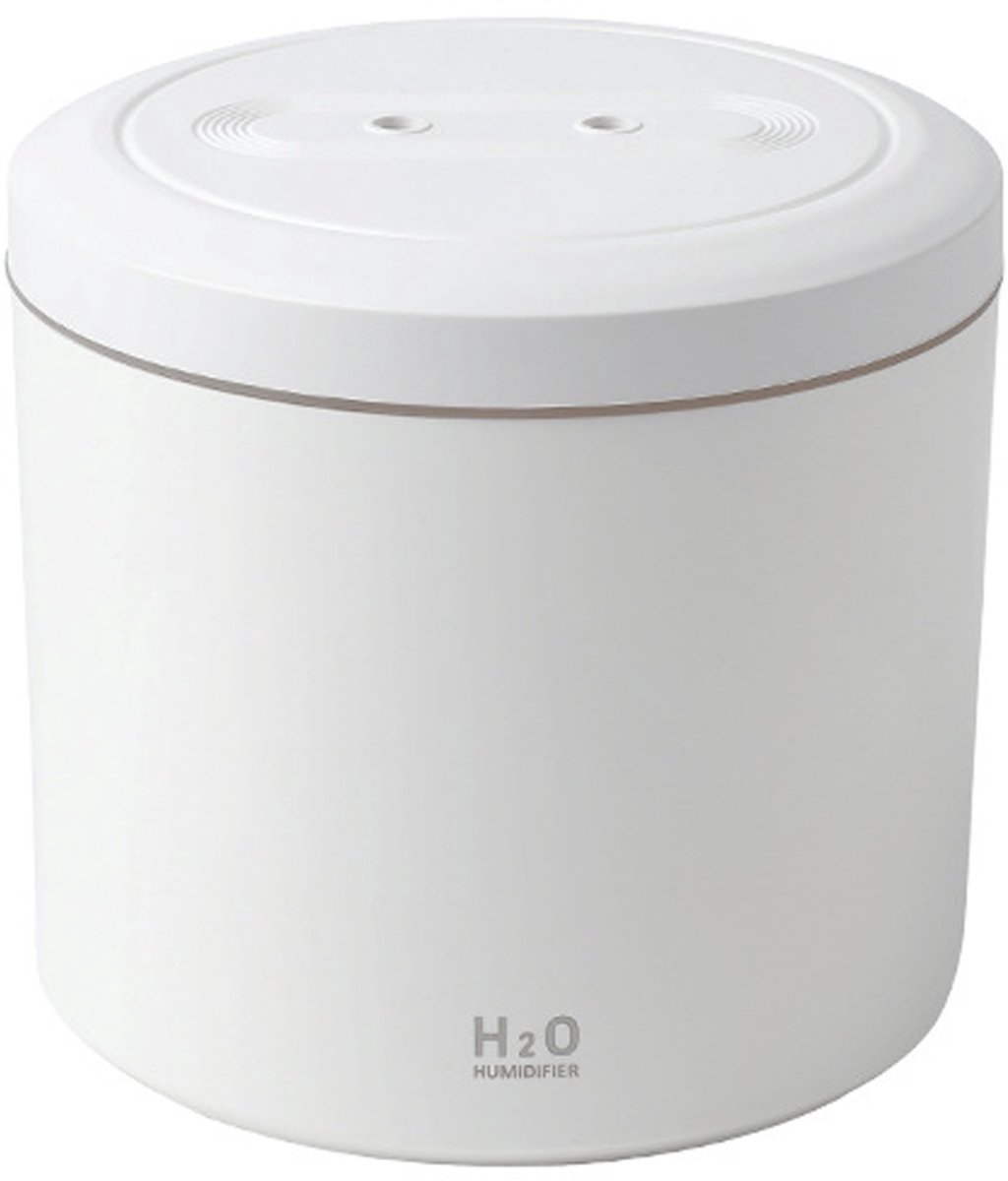 Draagbare mini-luchtbevochtiger, 2000 ml bureau-luchtbevochtiger met hoge nevelbevochtiging en dubbel mondstuk, USB persoonlijke bureau-luchtbevochtiger voor kantoor en thuis, 2 liter stille luchtbevochtigers
