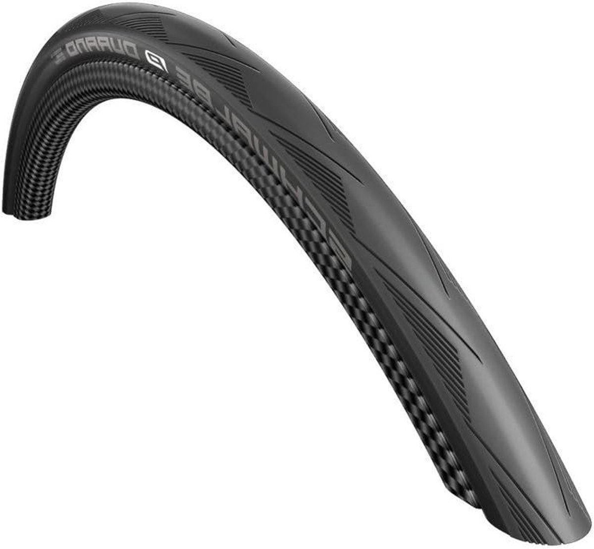Fietsband Durano - Raceband Wielrennen - Duurzaam Fietsen - RaceGuard Lekbescherming - 700x23C - Zwart-skin