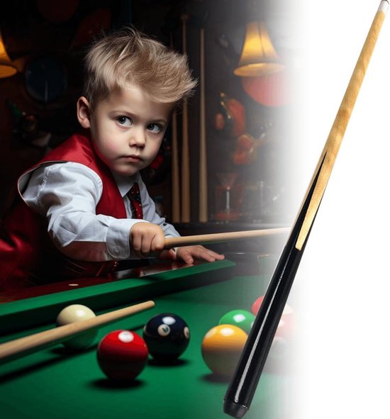 Kinder Keu - Billiard Stok - Oefenen Biljart - Comfortabele Grip - 50 cm - Houtkleur — afbeelding 5