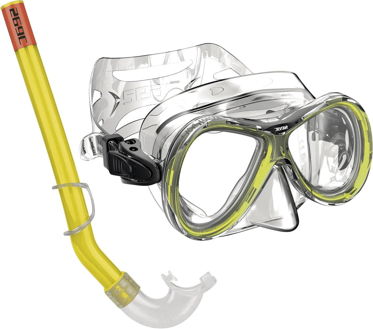 Snorkelset Capri - Duikmasker Snorkel - Onderwater Ontdekken - Anti-allergisch polymeer - Uniseks Jeugd - Geel