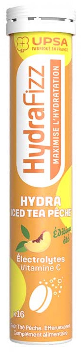 UPSA Hydrafizz Hydra 16 Bruistabletten (Smaak : Perzik ijsthee)