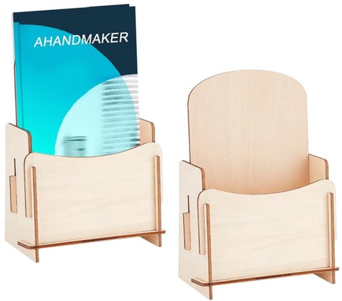 Dailygoody - Brochure Houder - Houten Pamflet Stand - Tafel Organizer