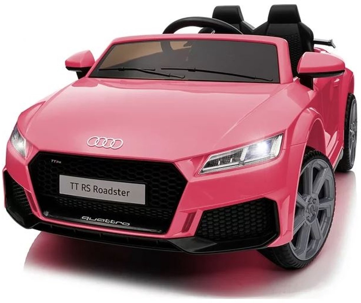 Elektrische kinderauto Audi TTRS 12V | Elektrische Kinderauto | auto voor kinderen Met afstandsbediening | Kinderauto (Roze)