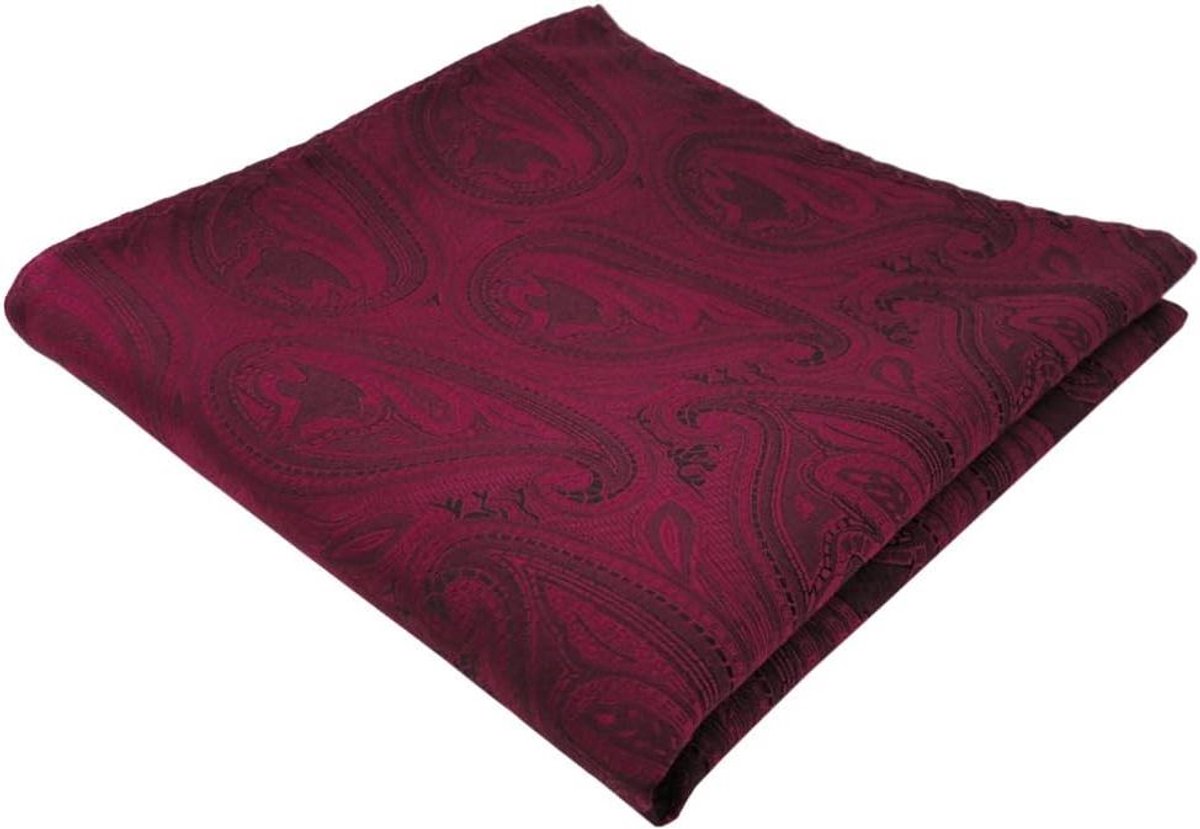 Zijden Zakdoek - Vouwdoek Pochet - Feestelijke Outfits - Paisley Patroon - 30 x 30 cm - Blauw