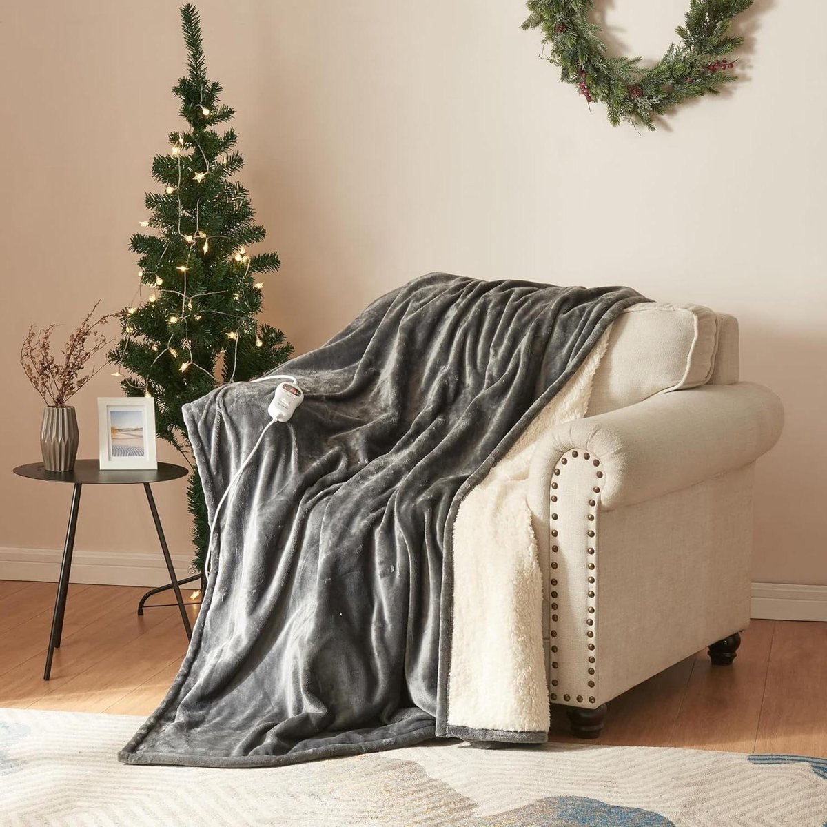 Elektrische Deken - Warmtedeken Vloerdeken - Ontspannen Warmte Genieten - 10 Warmtestanden - 180x130 cm - Donkergrijs