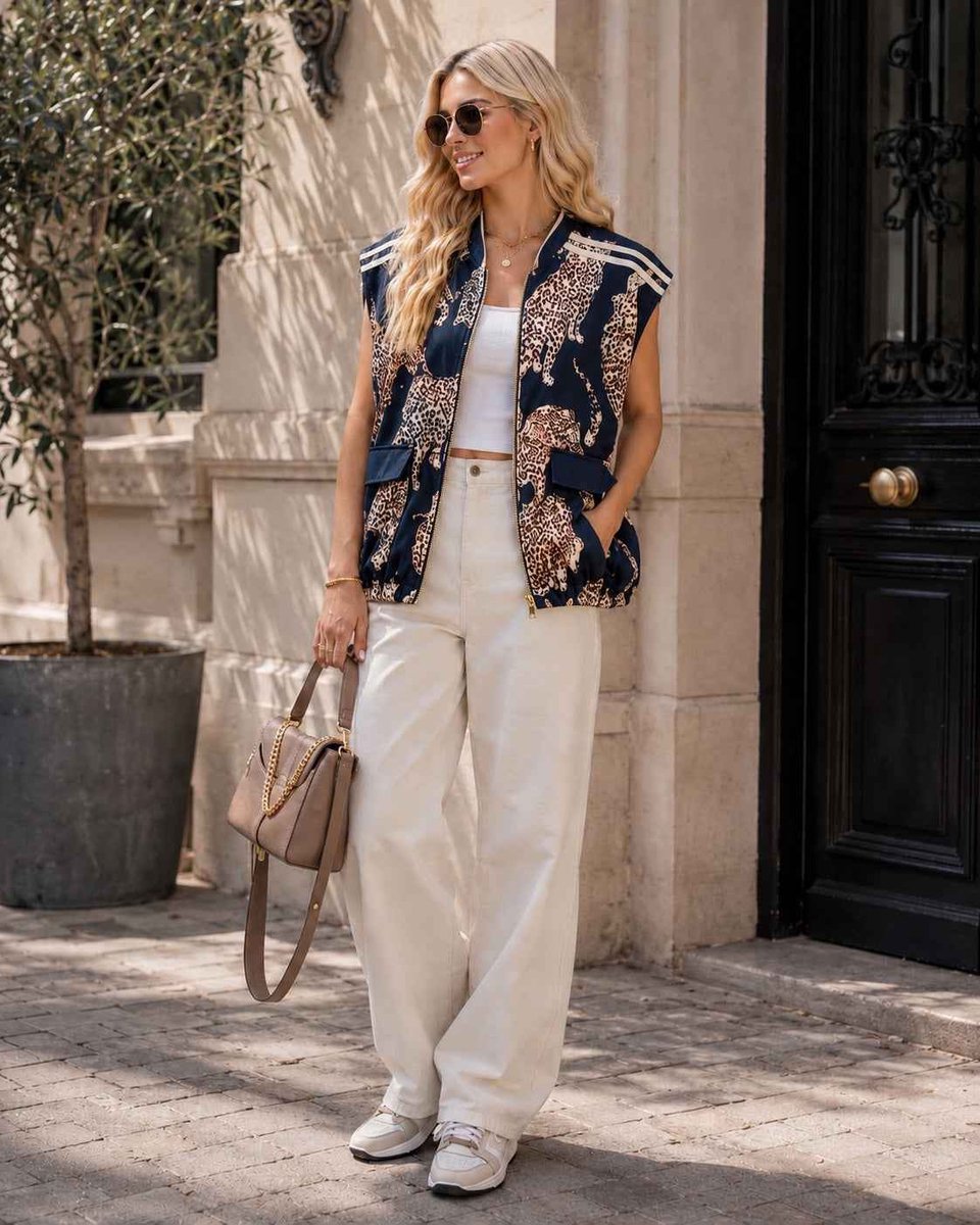 Gilet Luna Leopard
