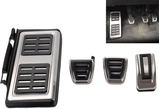 Set 4 Antislip Pedaal Covers voor Handgeschakeld - Gasrem Koppelingspedaal en Voetsteun van ProPlus — afbeelding 4