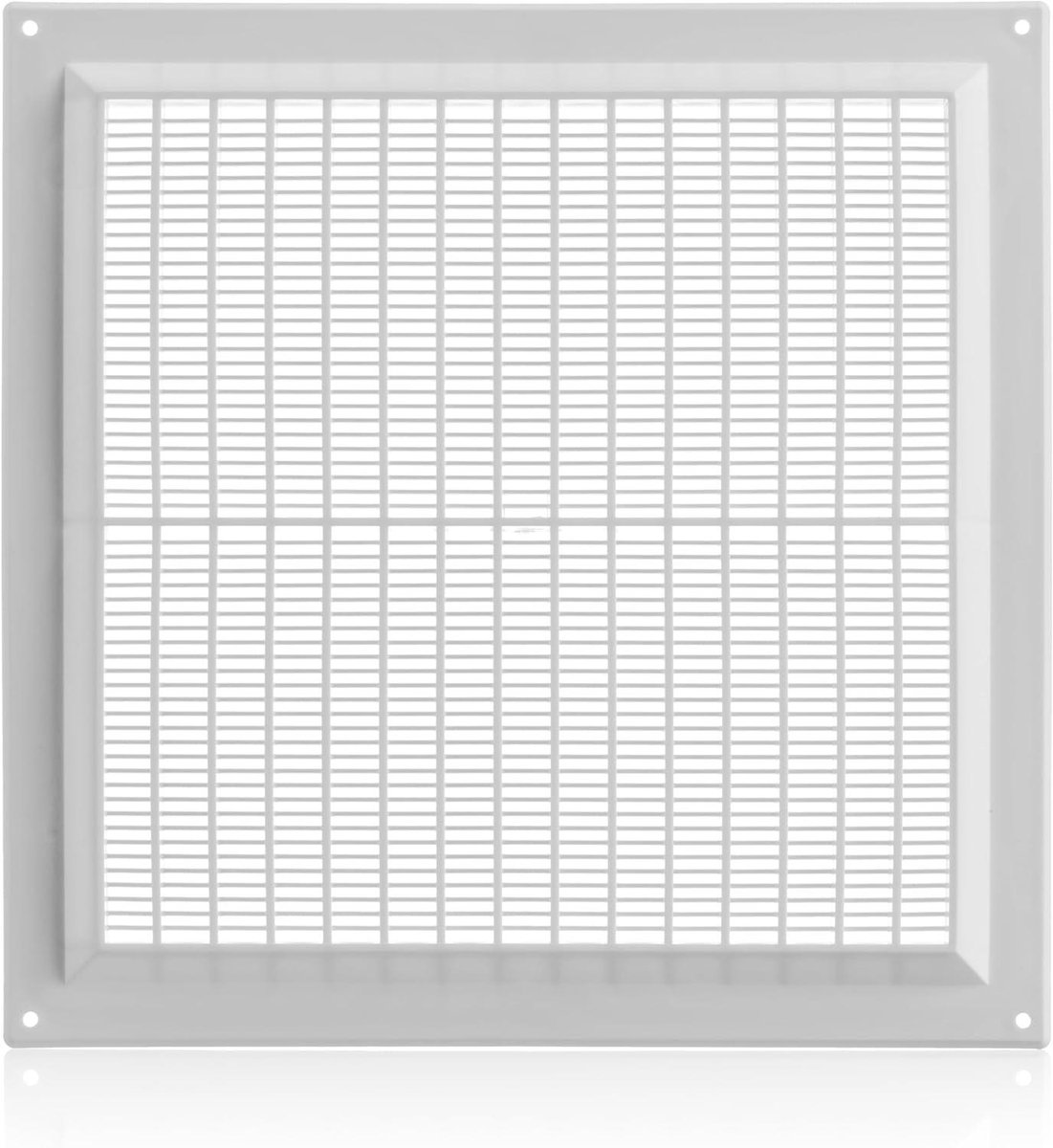Ventilatierooster - Ventilatieroosterafdekking Rooster - Ventilatie Verbeteren - Met Insectengaas - 250x250mm - Wit
