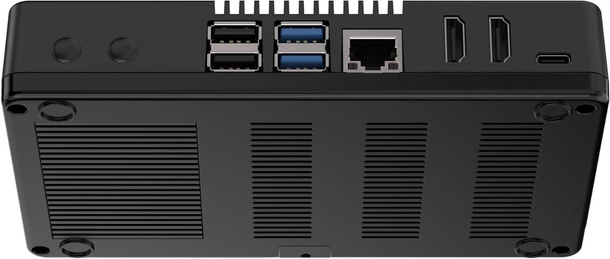 Raspberry Pi 5 Behuizing - Case NVMe SSD - Opslag Uitbreiden - Dubbele M.2 NVMe Ondersteuning - 2280 Formaat - Zwart