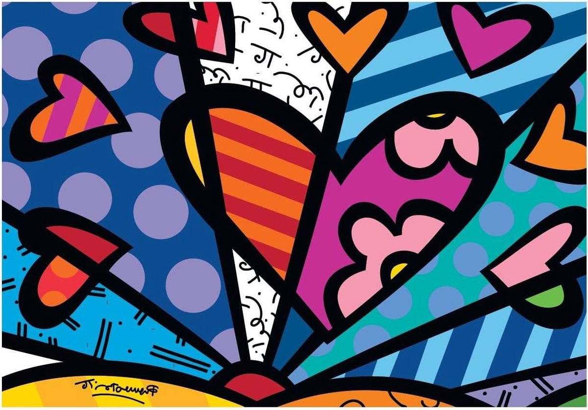 Legpuzzel - Puzzel 2000 stukjes - Ontspanning thuis - Kleurrijk Romero Britto ontwerp - 98 x 69 cm - Multicolor