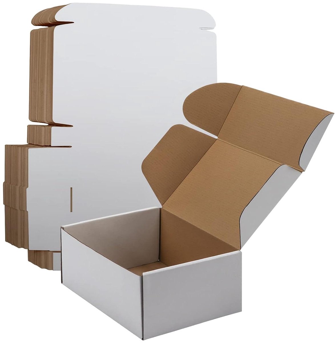 Verzenddozen Set - Verpakkingdozen Karton - Kleine Items Verzenden - Zonder Tape te Monteren - 25 Stuks 9x6x4 - Wit